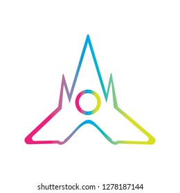 Fantasy spaceship logo icon vector