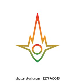 Fantasy spaceship logo icon vector