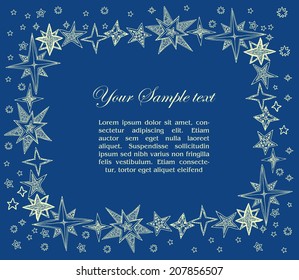 fantasy starry border and place for your text