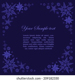 fantasy starry border and place for your text