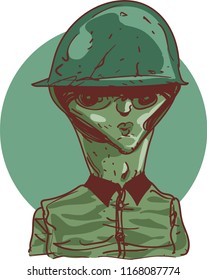 fantasy style unknown soldier cartoon vector illustration