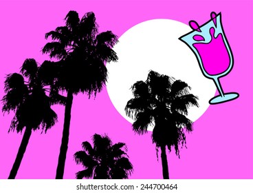 Fantasy summer pink drink