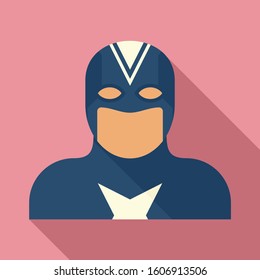 Fantasy superhero icon. Flat illustration of fantasy superhero vector icon for web design