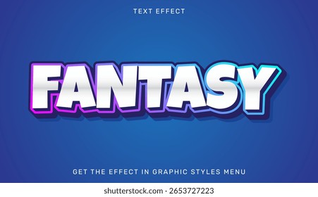 Fantasy text effect in 3d design