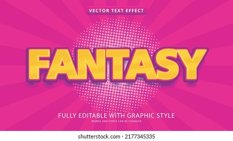 Fantasy Text Effect Editable With Graphic Style