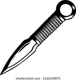Fantasy Throwing Knife Vector Illustration
