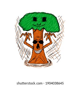 fantasy tree designs, fan art cartoon design