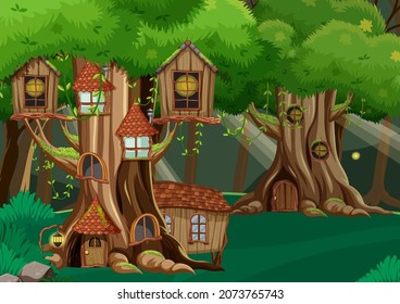 Fantasy tree house in