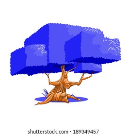 fantasy tree isolated on white background