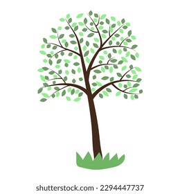 Árbol de fantasía. Concepto orgánico. Árbol para el diseño conceptual. Ilustración vectorial.