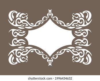 fantasy tribal frame in celtic or viking stye