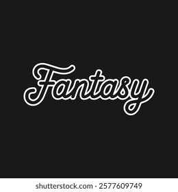 Fantasy Typography Stylish Vector Illustration Template - Magical and Dreamy Text Design for Background Wallpaper and Whimsical Fantasy Quotes