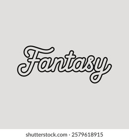 Fantasy Typography Stylish Vector Illustration Template - Magical and Dreamy Text Design for Background Wallpaper and Whimsical Fantasy Quotes