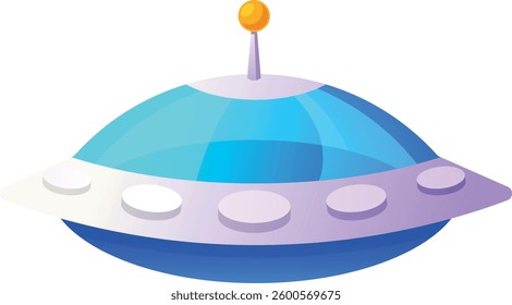 Fantasy ufo cosmic shuttle vector illustration