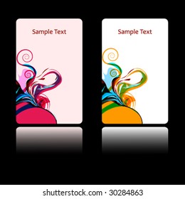 juego de tarjetas de negocio de vector de fantasía