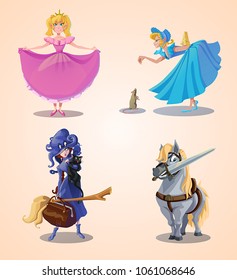 fantasy vector characters illustrations