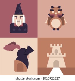 Fantasy vector illustration package