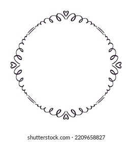 Fantasy Vintage runder Rahmen, gotische, siegreiche oder barocke Retro-Stil dekorative Design. 