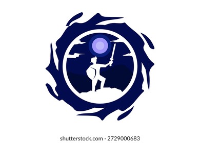 Fantasía Guerrero Aventura Vector Abstracto