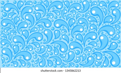 fantasy water drops flowing on background