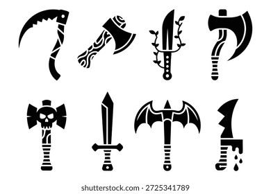 Fantasy weapons collection scythe sword