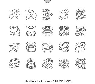 Fantasy Well-crafted Pixel Perfect Vector Thin Line Icons 30 2x Grid for Web Graphics and Apps. Simple Minimal Pictogram