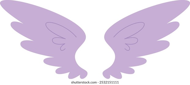 Fantasy wings icon. Fairytale creature mythical symbol