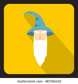 Fantasy wizard icon. Flat illustration of fantasy wizard vector icon for any web design. Tricks symbol