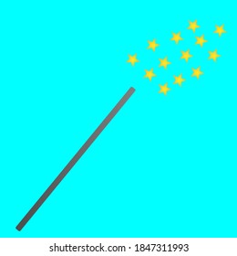 Fantasy wizard wand vector design