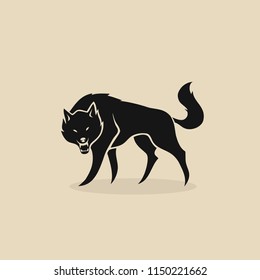 Fantasy wolf - werewolf - isolated vector illustration