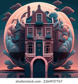  Mundos de fantasía. Ilustración de material vectorial eps10.