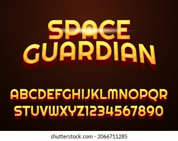 fantasy yellow space guardians text effect perfect for game logo title