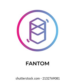 Fantom-Kryptowährung-Münzsymbol. FTM-Münzsymbol. Kryptowährungs-Vektorsymbol. Flache Vektorgrafik - Vektorgrafik