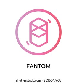 Fantom Cryptocurrency coin icon. FTM coin symbol. Cryptocurrency vector icon. Flat Vector illustration - Vector