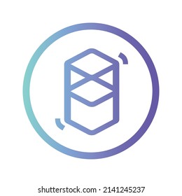 Fantom Cryptocurrency coin icon. FTM coin symbol. Cryptocurrency vector icon. Flat Vector illustration - Vector