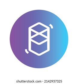 Fantom-Kryptowährung-Münzsymbol. FTM-Münzsymbol. Kryptowährungs-Vektorsymbol. Flache Vektorgrafik - Vektorgrafik