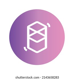 Fantom Cryptocurrency coin icon. FTM coin symbol. Cryptocurrency vector icon. Flat Vector illustration - Vector