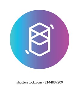 Fantom Cryptocurrency coin icon. FTM coin symbol. Cryptocurrency vector icon. Flat Vector illustration - Vector