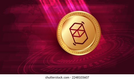 Fantom (FTM) crypto currency banner and background svg