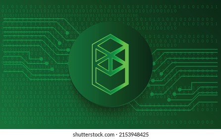 Fantom FTM Cryptocurrency virtual money. Technology banner and background vector illustration template.