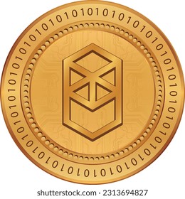 fantom-ftm cryptocurrency images on abstract background. 3d illustrations.