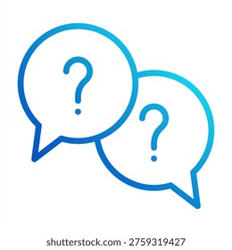 Faq Access Icon - Outline Gradient Icons For Accounting And Business