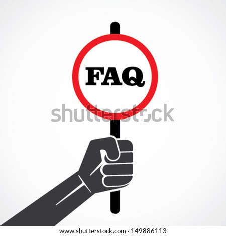 FAQ banner in hand vector Stock photo © 