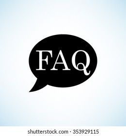 FAQ -  black vector icon