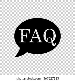 FAQ  - black vector icon