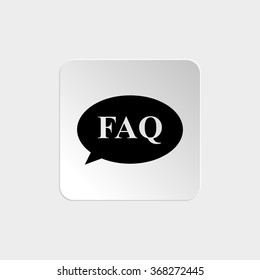 FAQ  - black vector icon