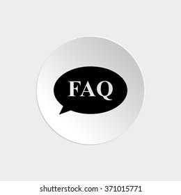 FAQ -  black vector icon