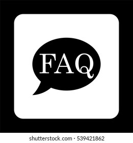 FAQ  - black vector icon