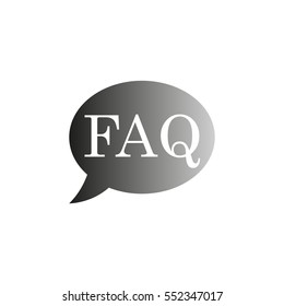 FAQ - black vector  icon