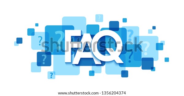 FAQ blue typography\
banner